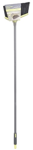 Casabella Wayclean Wide Angle Broom with Densely Packed Bristles, Gray - color: Gray