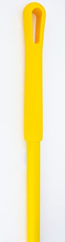 SPARTA 41082EC04 Plastic Color Coded Broom, Flagged Bristles, Long Broom With Angled Head For Large Debris, 56 Inches, Yellow, (Pack of 12) - color: Yellow