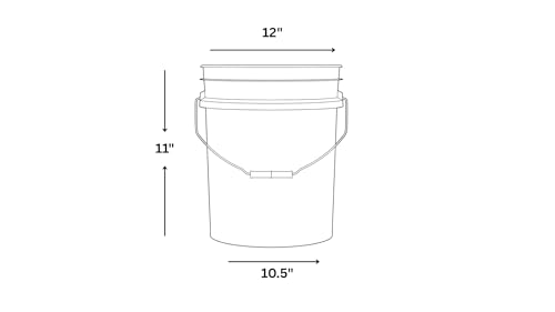 House Naturals 3.5 Gallon Food Grade Multi Color Bucket Pail with Screw On Lid (Pack of 3) BPA Free Made in USA containers