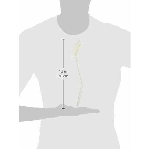 Vikan - Fine Dish Brush - Heavy-Duty, Narrow, Slip-Resistant Cleaning Brush, Polypropylene, Polyester Bristle, 11 Inch, White, (42875) - color: White, size: 1 Count (Pack of 1)
