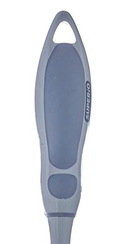 Superio Toilet Bowl Brush and Holder with Under Rim Cleaner for Bathroom, Toilet Brush and Caddy with Non Scratch Bristles and Under Rim Lip Brush, Grey (2 Pack) - color: Gray