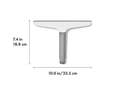 Household Squeegees with Silicone Blade, 10-Inch Shower Door Wiper with Non-Slip Handle & Hanging Hook, Streak-Free Window Cleaner for Glass, Tiles & Car Windows