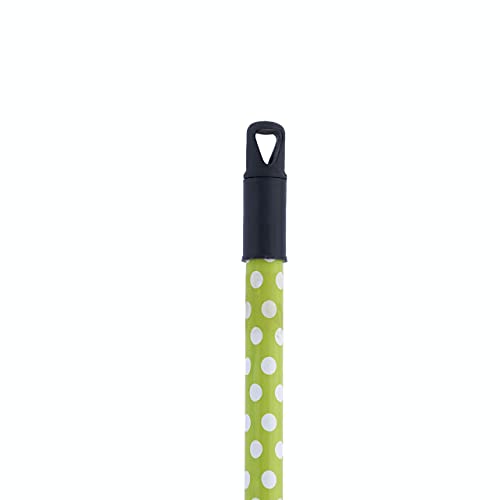 Superio Polka Dot Printed Broom, Premium Black Plastic Bristles, Heavy-Duty Household & Outdoors, Easy Swiping, Multi-Surface, USA Wooden Handle, 12 Inch Sweeping Head - color: Polka Dot Design, size: 1-Pack