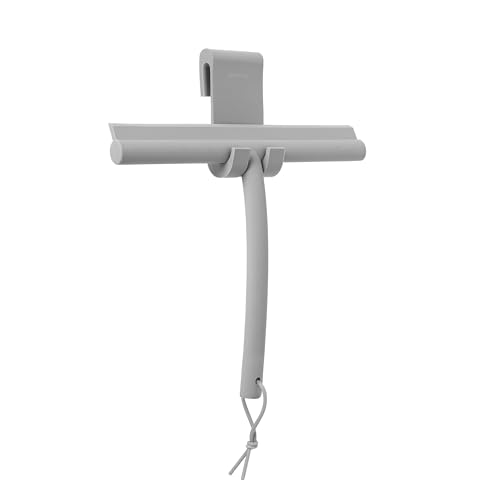 blomus VIPO 69202 Shower Squeegee with Holder, 24 cm Wide, Silicone Squeegee for Shower, Bathroom, Window Squeegee, Windscreen Squeegee, Micro Chip - color: Micro Chip