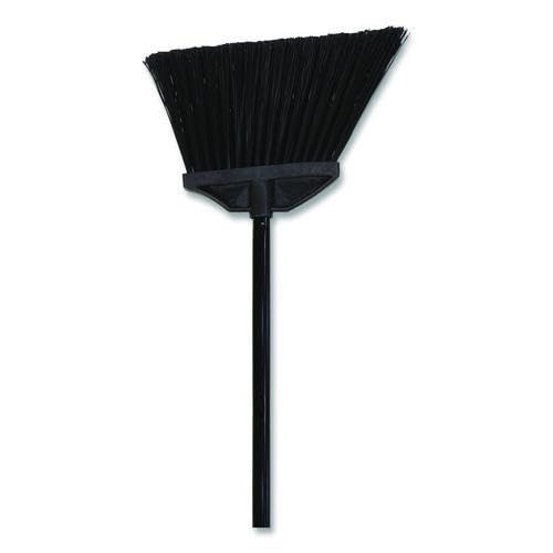 Boardwalk Large Angle Broom, 57" Handle, Long Reach, Black, Washable PET, Steel Handle, Swivel Hanger, Made in The USA