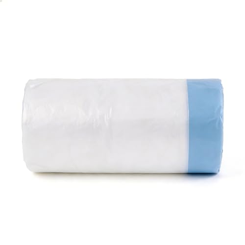 Large Drawstring Trash Bags for Home Kitchen Bathroom 17.7x19.7in 1 Rolls 30pcs Each Milky White - color: Gray