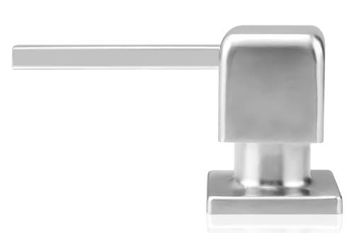 Built in Dish Soap Dispenser for Kitchen Sink, Lotion Dispenser Refill from The Top with Stainless Steel Pump Head 17 OZ Bottle Built in Countertop Under Sink, Brushed Nickel - color: Brushed Nickel-1