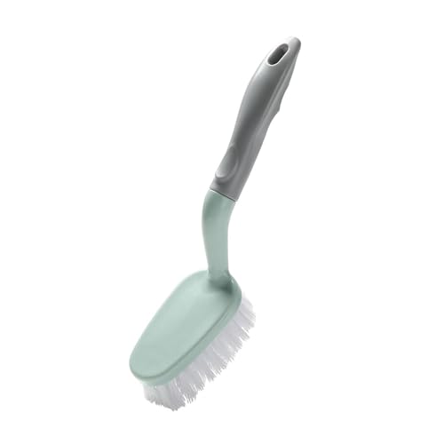 Qiilu Durable Shower Scrub Brush for Bathroom, Kitchen, and Floors - Ergonomic Handle with Heavy Duty Scrubber