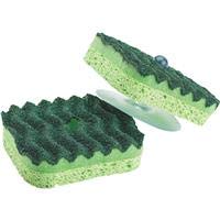 Libman 3.5 in. x 3.5 in. Green Scrub Sponge (2-Count) - 1 Each