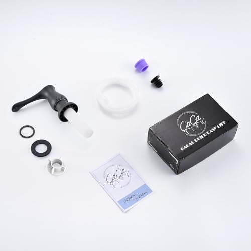 GAGALIFE Kitchen Sink Soap Dispenser Matte Black, Under Sink Soap Dispenser with 40" Silicone Extension Tube, Say Goodbye to Frequent Refills - color: Matte Black, size: with Hose