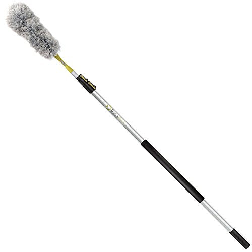 DOCA Telescoping Pole Attachment - Extension Pole for Cleaning, Feather Duster, Window Washing Kit, Paint Roller, Window Squeegee - High Reach Extendable Kit for Indoor & Outdoor - Feather Duster - size: Head Only - No Pole, style: Feather Duster