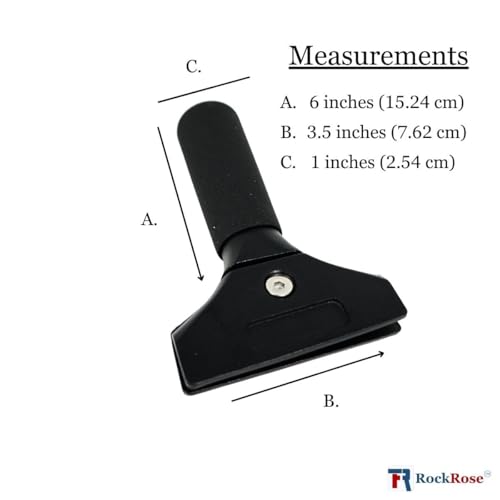 RockRose Elite 6" Cast Aluminum Squeegee – Sturdy, Long-Handle Anti-Slip Grip Precision Blade Change with Allen Wrench Professional Window Tint Application Tool-1 Unit - color: 6" Cast Aluminum Handle, size: Pack of 1