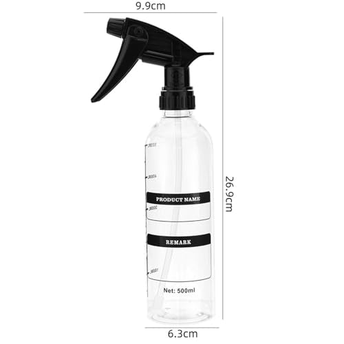 Plastic Spray Bottle With Adjustable Nozzle And Trigger– Heavy Duty Garden Water Spray Bottle For Home Cleaning And Plants Grey One Size - color: Grey
