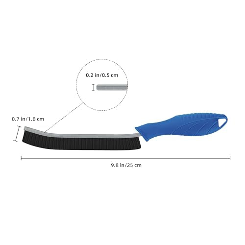 FOOGWEE Hard Bristle Crevice Cleaning Brush - Cleaning Supplies - Household Crevice Cleaning Tools - Multi-Purpose Crevice Brushes for Kitchen, Toilet, Window, Vehicle, Faucets, Grout (3, Dark Blue) - color: Dark Blue