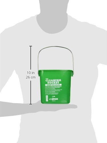 Winco 3qt Cleaning Bucket, Green Soap Solution - color: Green, size: 3 Quart
