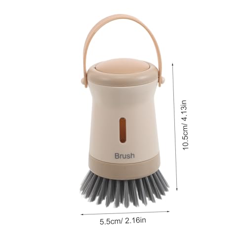 Dishwashing Brush with Soap Dispenser Transparent Kitchen Scrub Brush for Pots Pans and Sinks Efficient Soap Dispensing Gentle Surfaces Sturdy Design for Easy Cleaning