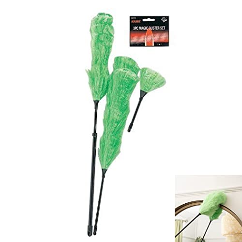 Hawk Electrostatic Duster Set Trap The Dust Pulls Dust - 3 Piece Set (Assorted Colors)