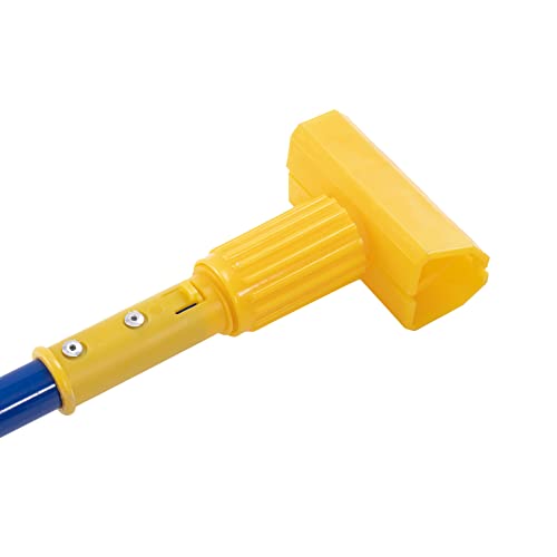 Matthew Cleaning Commercial Quick-Change Iron Mop Handle for Floor Cleaning Heavy Duty Mop Stick Replacement 60inch Jaw Clamp-Style Wet Mop Handle 12 Packs - color: Large Jaw Clamp - Blue