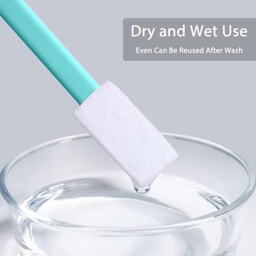 Lumkew 40pcs Crevice Cleaning Brush Tool, Disposable Toilet Brush for Toilet Seat Gaps, Crack and Crevice Cleaner Tools, Blue