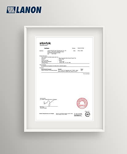 LANON 6-mil Black Nitrile Disposable Gloves, Food-Safe, Powder-Free, Heavy-Duty, Textured Fingertips, Latex-Free, Medium - size: Medium (Pack of 100)