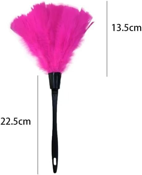 36cm Soft Microfiber Feather Duster, Anti-Static Mini Cleaning Brush, Reusable Dusting Tool for Home, Office, Furniture & Electronics (Pink)