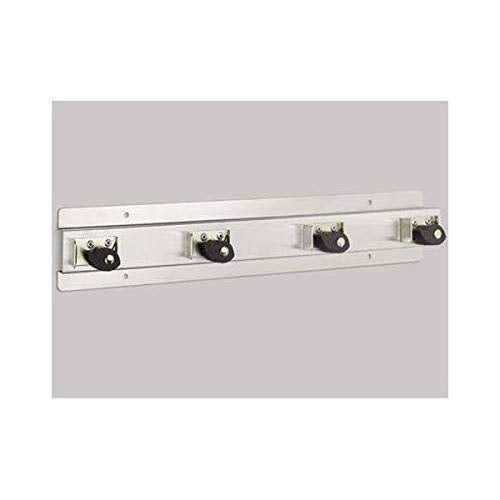 ULINE H-2841 Mop/Broom Holder, Stainless Steel, 1" Height, 1" Wide, 1" Length, Stainless Steel