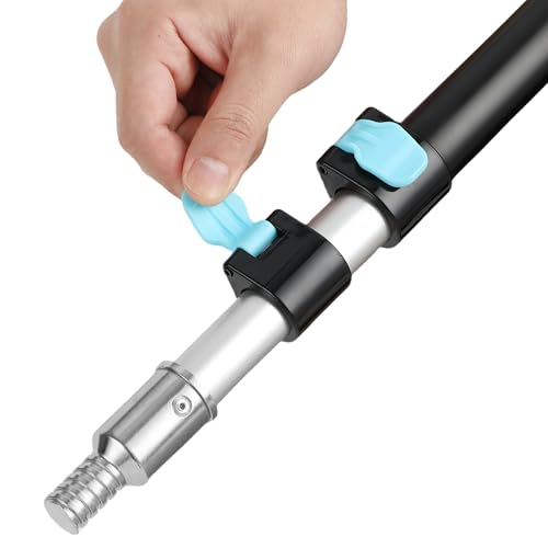 Bates- Telescopic Extension Pole, 6 Ft, Aluminum Alloy, Sturdy Multi-Purpose Extension Pole with Flip-Lock Design for Painting, Dusting and Cleaning - color: Black and Blue, size: 6 Ft, 1 Pack