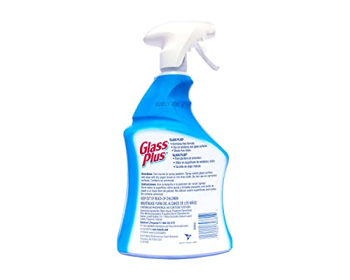 Glass Plus Glass Cleaner for Multi-Surface, 32 Fl Oz Bottle, (Pack of 4) - size: 32 Fl Oz (Pack of 4)