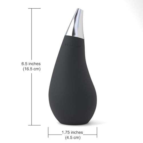 Kitchen Bathroom Counter top Squeezable Soap Dispensers Tear Drop Shape Bottle (Black, ~7oz) - color: Black, size: ~7oz