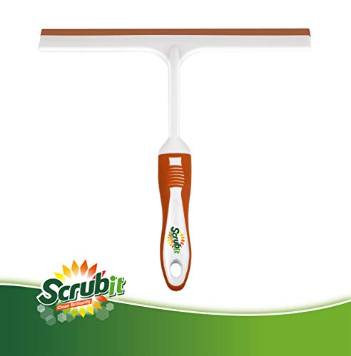 SCRUBIT Window and Shower Squeegee, Lightweight Squeegy Cleaner for Windows, Glass, Car Windshield, and Mirror - Streak Free Cleaning Tool for Shower Doors, Kitchen and Bathroom - size: 1 Count (Pack of 1)