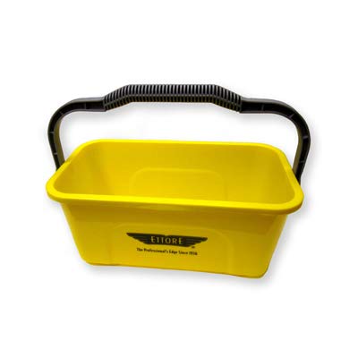 86000 Bucket, Rectangular, Yellow Plastic, 3-Gallon - Quantity 6