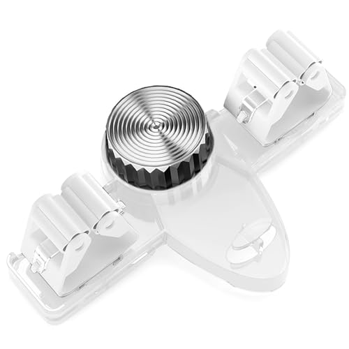 6PCS Broom Holder Mop Hanger Wall Mount, No Drill Suction Cup Mop and Broom Organizer with Hooks, Space Saving Adjustable Rack Removable Mop Clip for Bathroom, Kitchen, Garage, Laundry Room