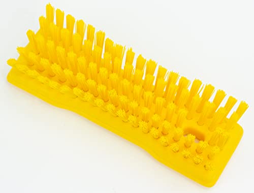 SPARTA 42024EC04 Comfort Grip Plastic Scrub Brush, Hand Brush For Cleaning, 8 Inches, Yellow - color: Yellow