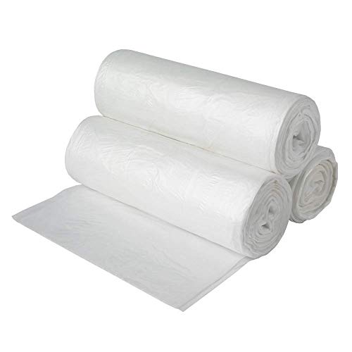 Aluf Plastics 10 Gallon Trash Bags - (COMMERCIAL 1000 PACK) - Source Reduction Series Value High Density 6 MICRON gauge - Intended for Home, Office, Bathroom, Paper, Styrofoam - color: Clear, style: 7-10 Gal, 6 Micron Equiv, 1000 Count