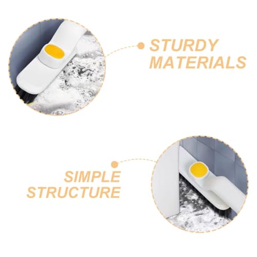 Uonlytech 2pcs Multifunctional Crevice Cleaning Brush Set Soft Bristles, Small Groove Scrubbers for Bathroom Tiles, Window Tracks, and Floor Gaps, Long-Handle Detail Brushes for Home