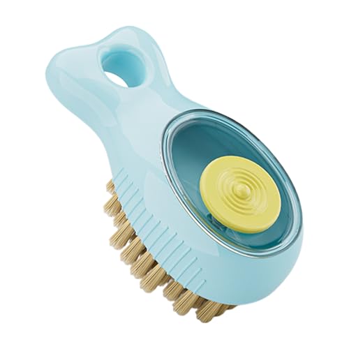 Kitchen Scrub Brush, Non Slip Grip Grime Remover, Soap Dispensing Dish Scrubber, Heavy Duty Sturdy Bristles Design, Ergonomic Easy Use Feature, Premium Cleaning Tool Accessory, Grill Oven Use - color: Sky Blue