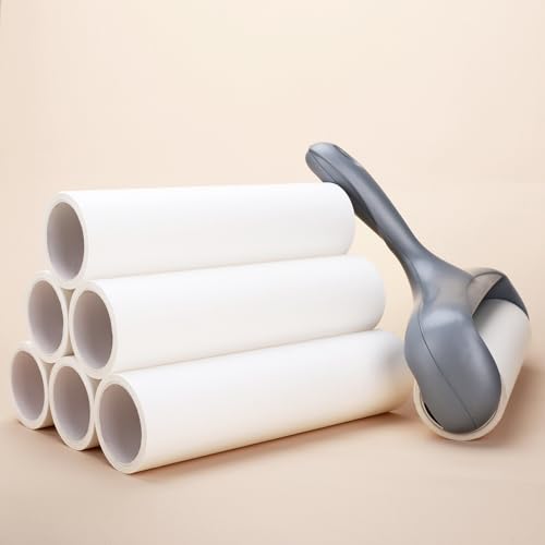 8 inch Large Surface Lint Roller Refills for Scotch-Brite 50% Stickier 8" Wide Lint Roller Replacement Refills for Pet Hair Extra Sticky 60 Sheets per Refill Pack of 6 Total 360 Sheets - size: 8 inch Large Surface