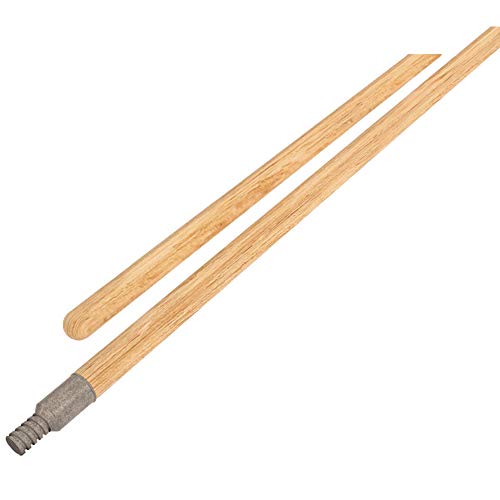 Bon 12-342 5-Feet by 15/16-Inch Diameter Hardwood Broom Handle with Cast Metal Threaded Tip