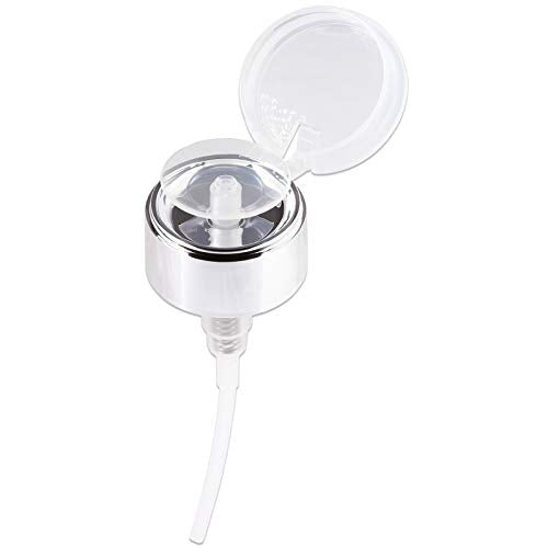 7oz Silver Push Down Pump Dispenser Empty Refillerble Bottle with Flip Top Cap - for Nail Polish, Travel, Cosmetics Packaging - color: Silver, size: 7 Ounce - 1 Bottle