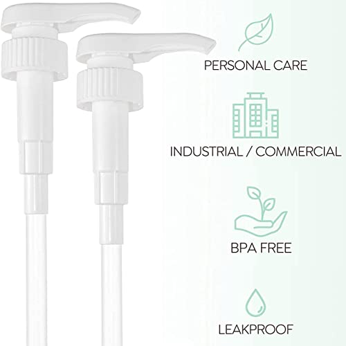 Gallon Pump Dispenser - for Plastic or Glass Bottles – Heavy-Duty Leak Proof for Commercial and Household Use – Non-BPA Plastic (Pack of 6) - size: Pack of 6