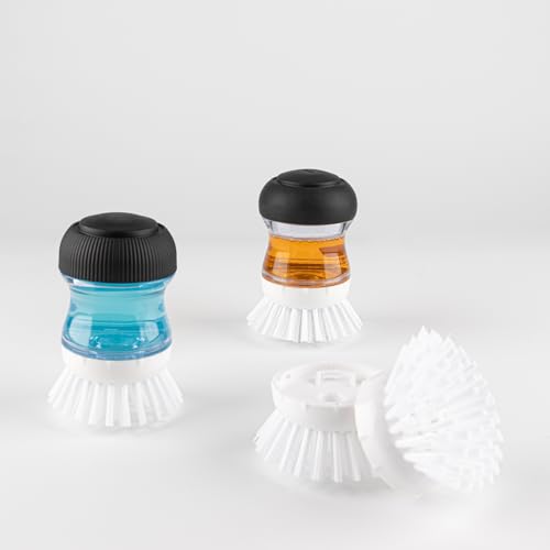 OYV 4 Pack Soap Dispensing Palm Brush Refills, Palm Brush Replacement Head, Palm Brush Refill Head, Palm Brush Refill for Soap Dispensing Palm Brush - color: White