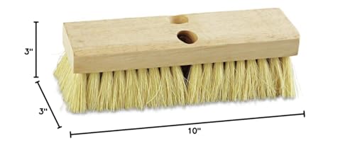 Boardwalk BWK3210 10 in. Brush 2 in. White Tampico Bristles Deck Brush Head