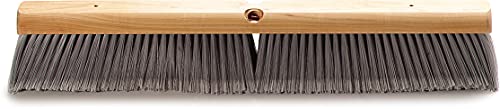 SPARTA 4501423 Flo-Pac Flagged Fine Floor Sweep, Polypropylene Bristles, 24" Block Size, 3" Bristle Trim, Gray