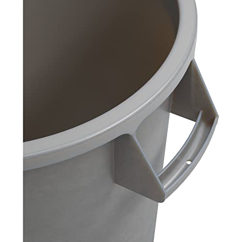 SPARTA Bronco Waste Container Trash Container, Round Trash Bin for Disposal, 10 Gallons, Gray - color: Gray, size: 10 Gallons, (Pack of 1)