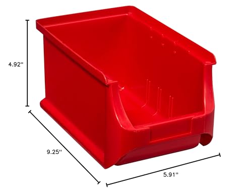 Allit 456209 Size 3 Storage Bin, Red, 235 x 150 x 125 mm - color: Red