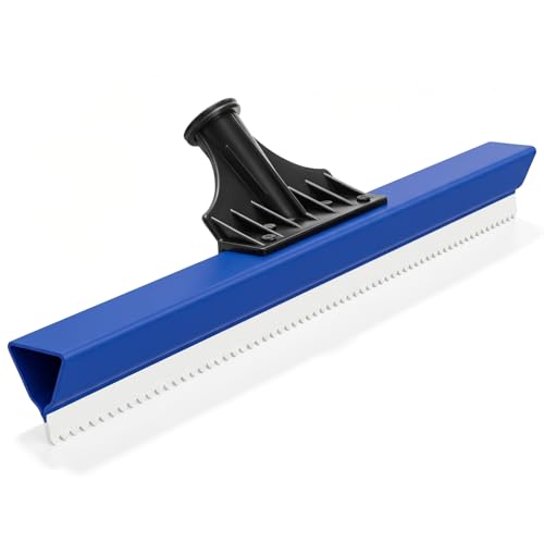 Pumtus 2 Pack Epoxy Floor Squeegees, 16 Inches Reusable Notched Squeegees with 4mm Deep Serrated Blade, Epoxy Urethane Flooring Tool for Self Leveling Cement, Urethane Epoxy Floor, Heavy Coatings