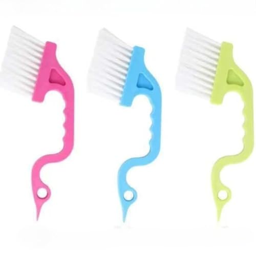 1 Pack Window Track Cleaning Brush, Crevice Cleaner Tool for Household Narrow Gaps and Sliding Tracks (Green) - color: Green