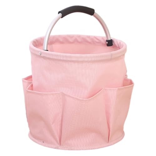 Professional Cleaning Caddy Organizer - 11" Wearable Cleaning Supply Bag with Adjustable Shoulder Strap & Handle - Housekeeper Essentials Organizer for Detailing Tools & Supplies (Pink) - color: Pink