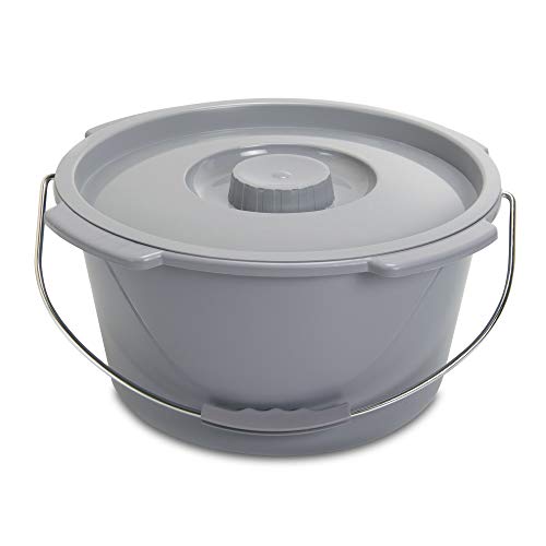 McKesson Commode Replacement Bucket with Handle and Lid, 7.5 qt, 12 Count - size: 12 Count (Pack of 1)