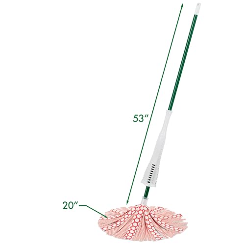 Wonder Mop with Microfiber Fibers Green Steel Handle.